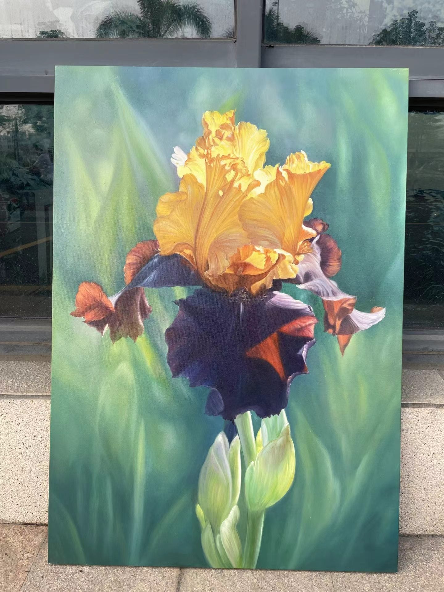 Realistic Flower 100% Handmade Oil Painting on Canvas Wall Decor 28 by 39 M2027