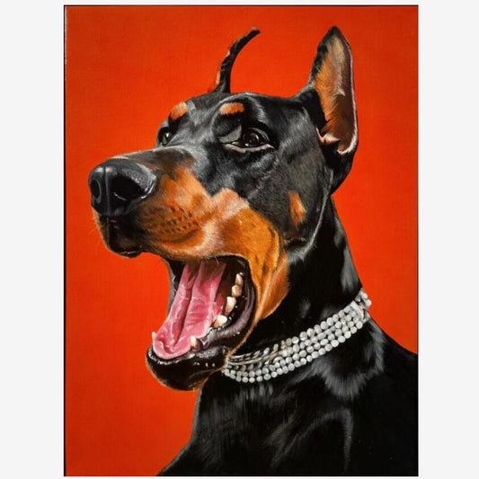 100% HANDPAINTED Pet Portrait Oil Painting on Canvas, Not Digital...FREE SHIPPING