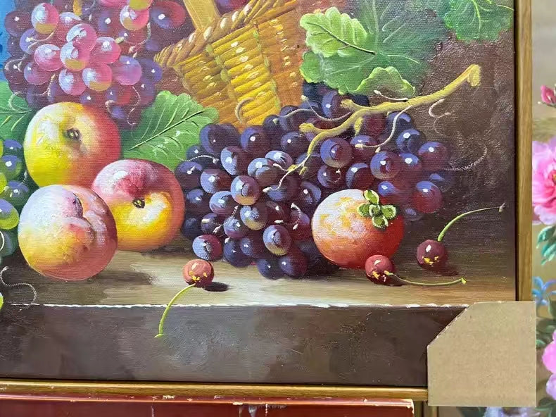 100 Handmade Oil Painting on Canvas Still Life Realism Vase grage apple painting 20 by 24