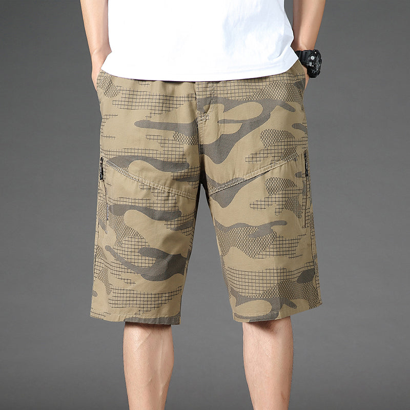 100 Cotton Mens Cropped Pants Summer Trousers 8531