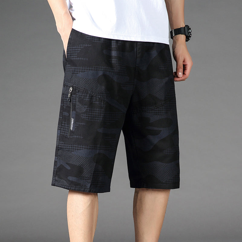 100 Cotton Mens Cropped Pants Summer Trousers 8531
