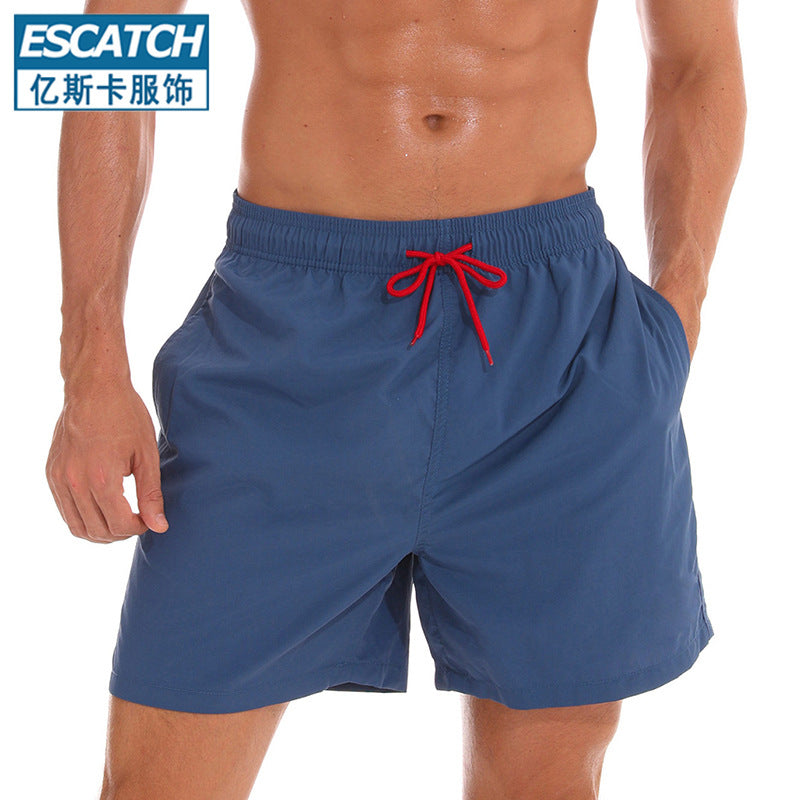 2025 Men Beach Swim Shorts Men Plain Swim Trunks Men Swimwear Shorts Beach with 100% Nylon Quickly Dry Fabric Custom logo