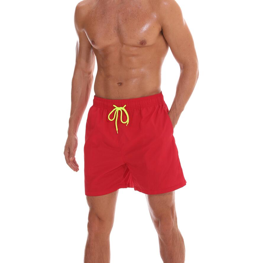 2025 Men Beach Swim Shorts Men Plain Swim Trunks Men Swimwear Shorts Beach with 100% Nylon Quickly Dry Fabric Custom logo