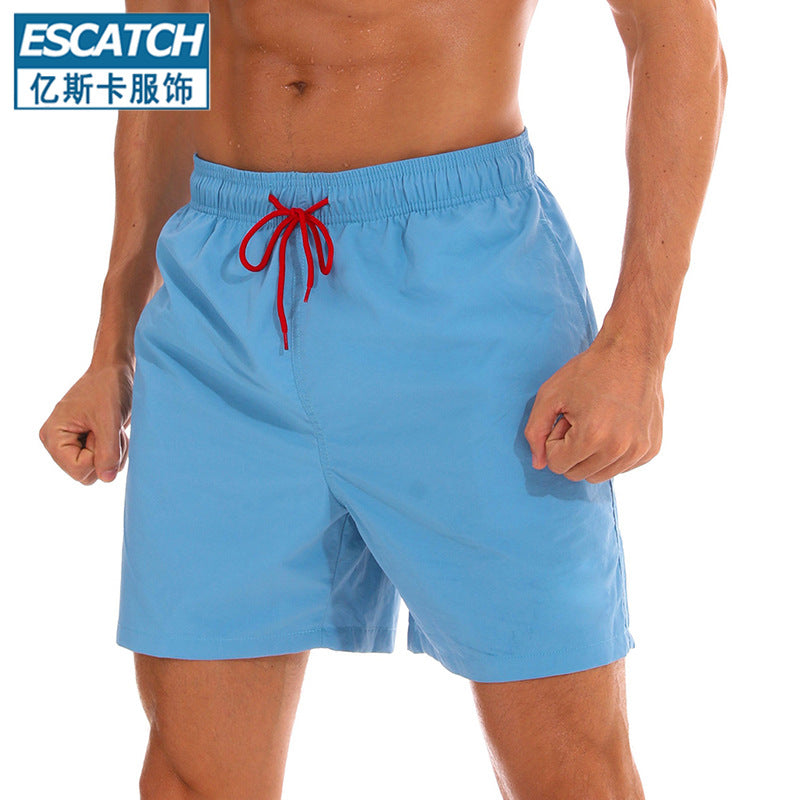 2025 Men Beach Swim Shorts Men Plain Swim Trunks Men Swimwear Shorts Beach with 100% Nylon Quickly Dry Fabric Custom logo