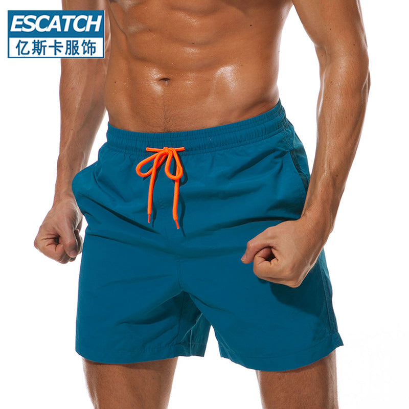 2025 Men Beach Swim Shorts Men Plain Swim Trunks Men Swimwear Shorts Beach with 100% Nylon Quickly Dry Fabric Custom logo