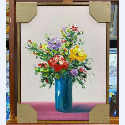 Flower Oil Painting Hand Painted Modern Style Birthday Gifts 12 by 16 M2003