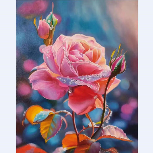 Realistic Flower 100% Handmade Oil Painting on Canvas Wall Decor 16 by 20 M2043