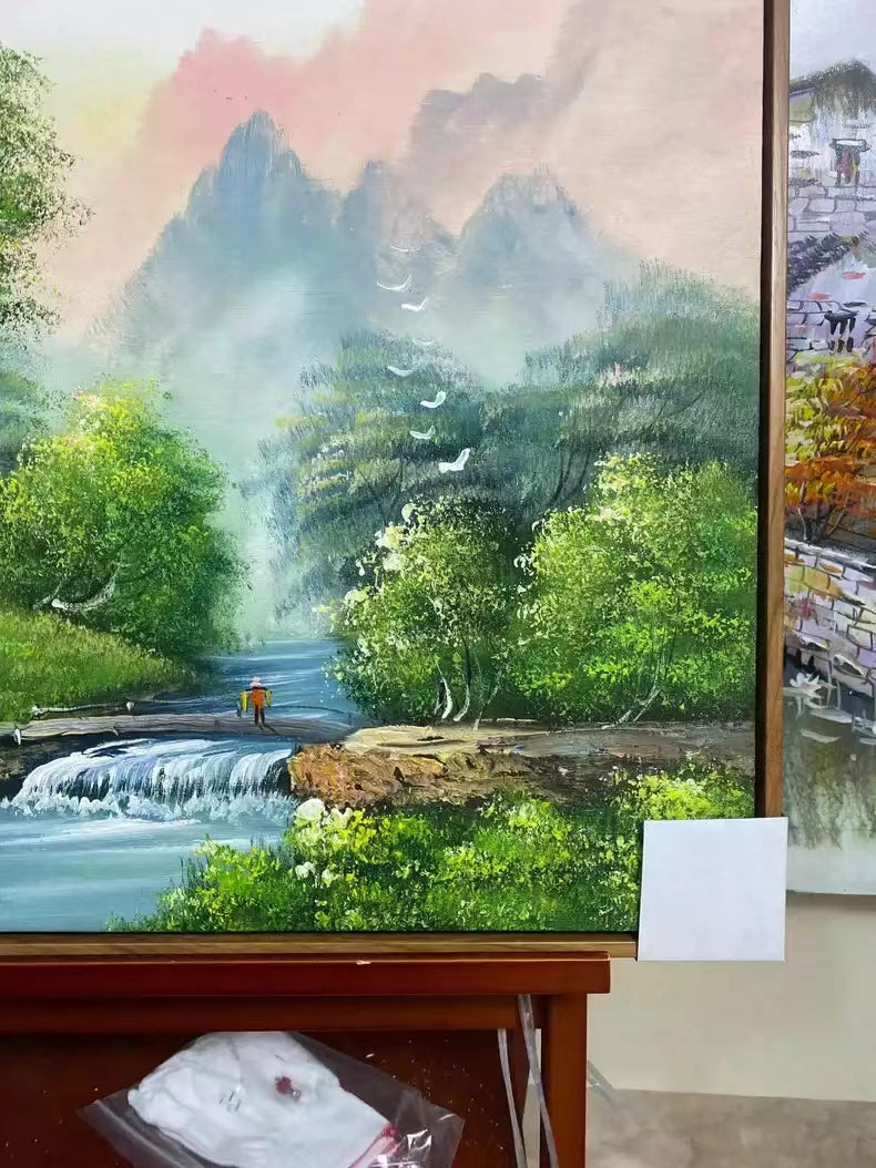 Landscape 100% Handmade Oil Painting on Canvas Gift for Friends Family 20 by 24 M3006