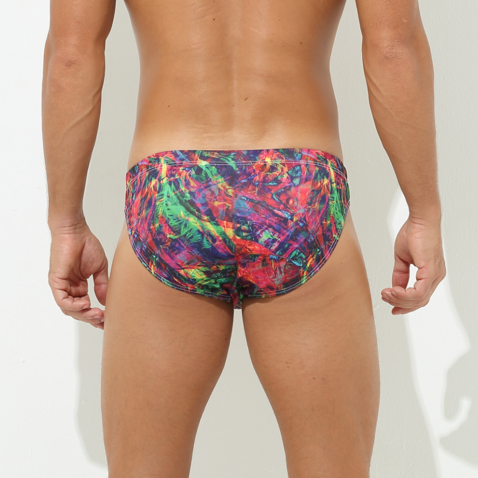 New Styles Graffiti Pattern Mens Swimsuit with Strings Wholesaler