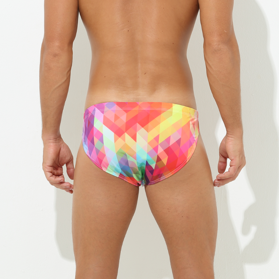 New Styles Rainbow Mens Swimsuit with Strings Wholesaler