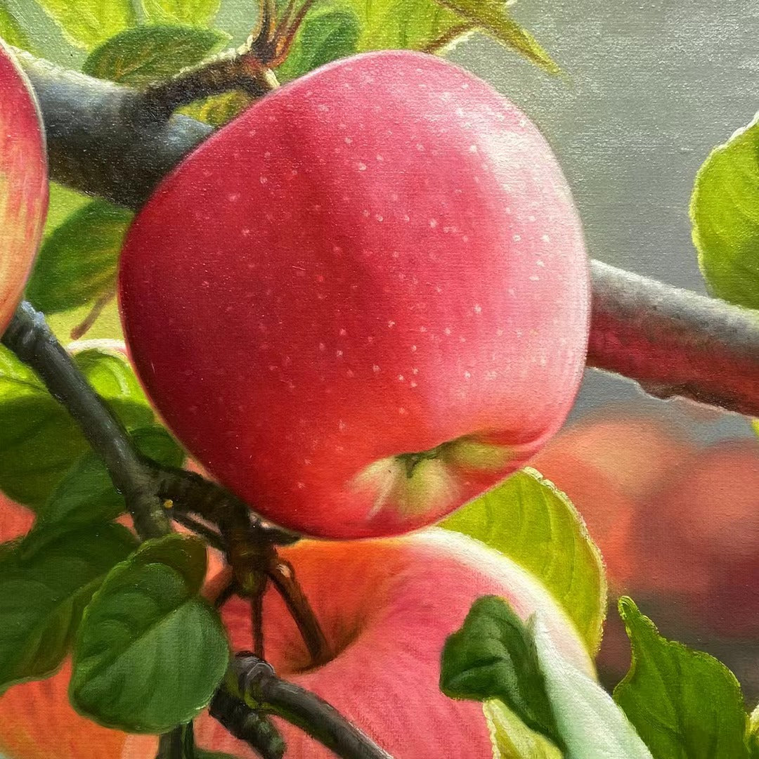 100 Handmade Oil Painting on Canvas Apple Painting for Bedroom Decor 28 by 39 M2019