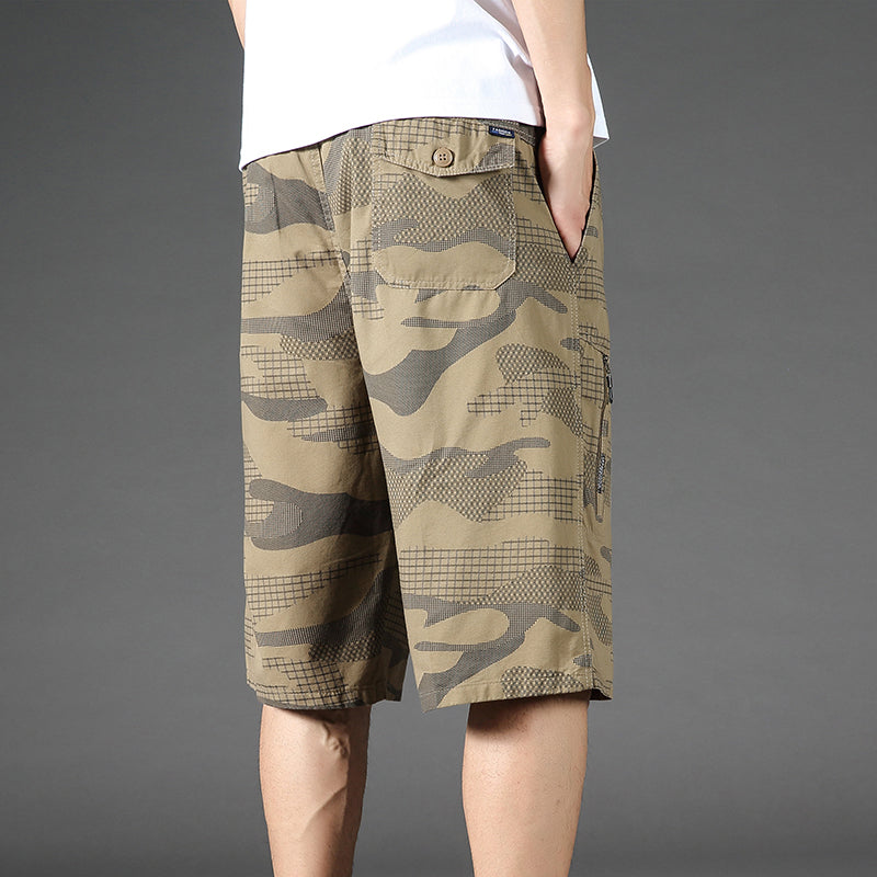 100 Cotton Mens Cropped Pants Summer Trousers 8531