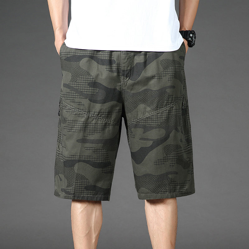 100 Cotton Mens Cropped Pants Summer Trousers 8531