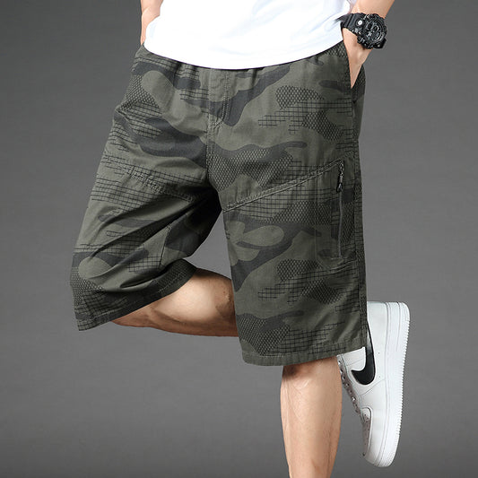 100 Cotton Mens Cropped Pants Summer Trousers 8531