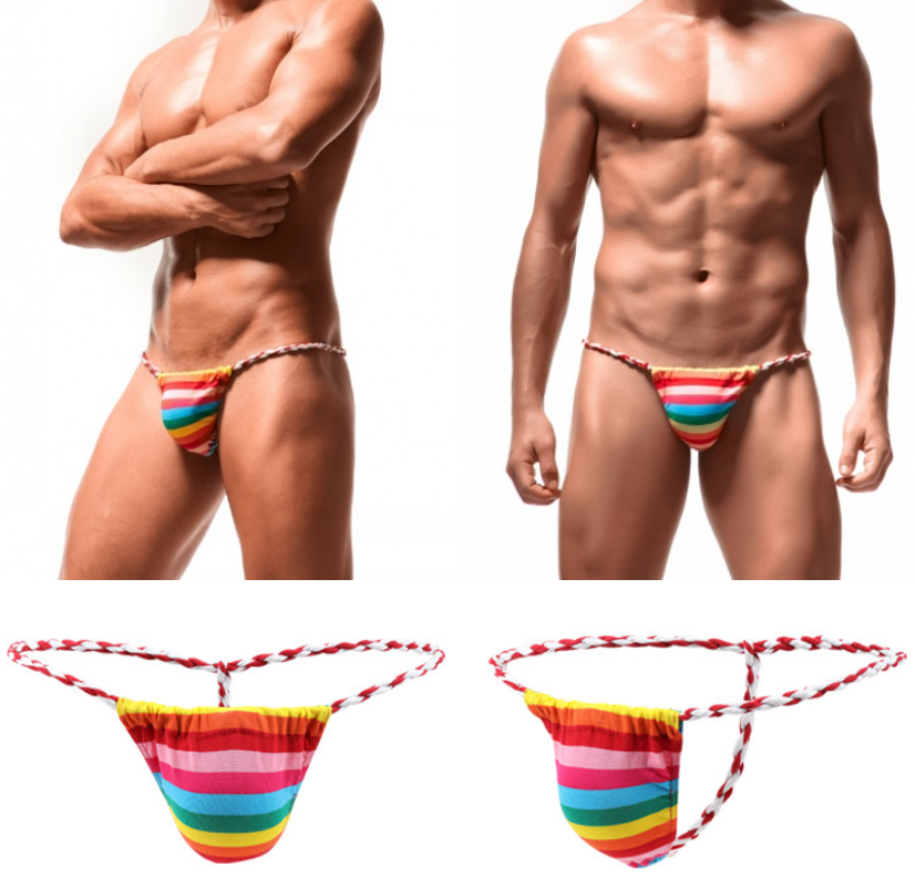 Wholesale Mens G-strings Rainbow Underwear