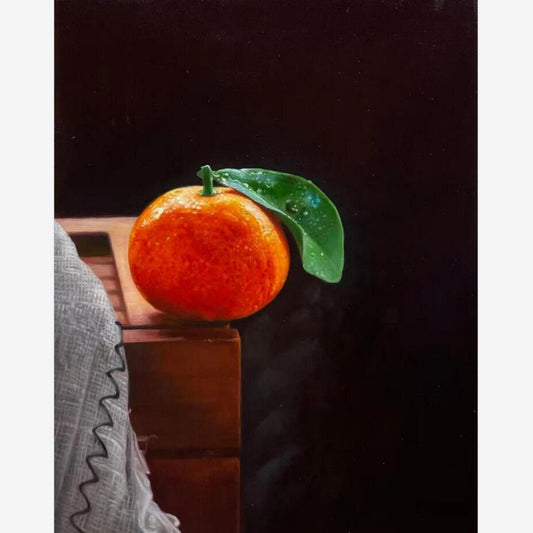 100 Handmade Oil Painting on Canvas Orange Painting for Kitchen Decor 20 by 28 M2007