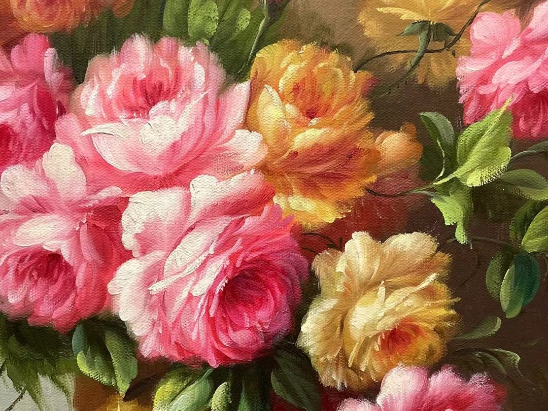 Peonies 100 Handmade Oil Painting on Canvas flower painting 20 by 24 M2036