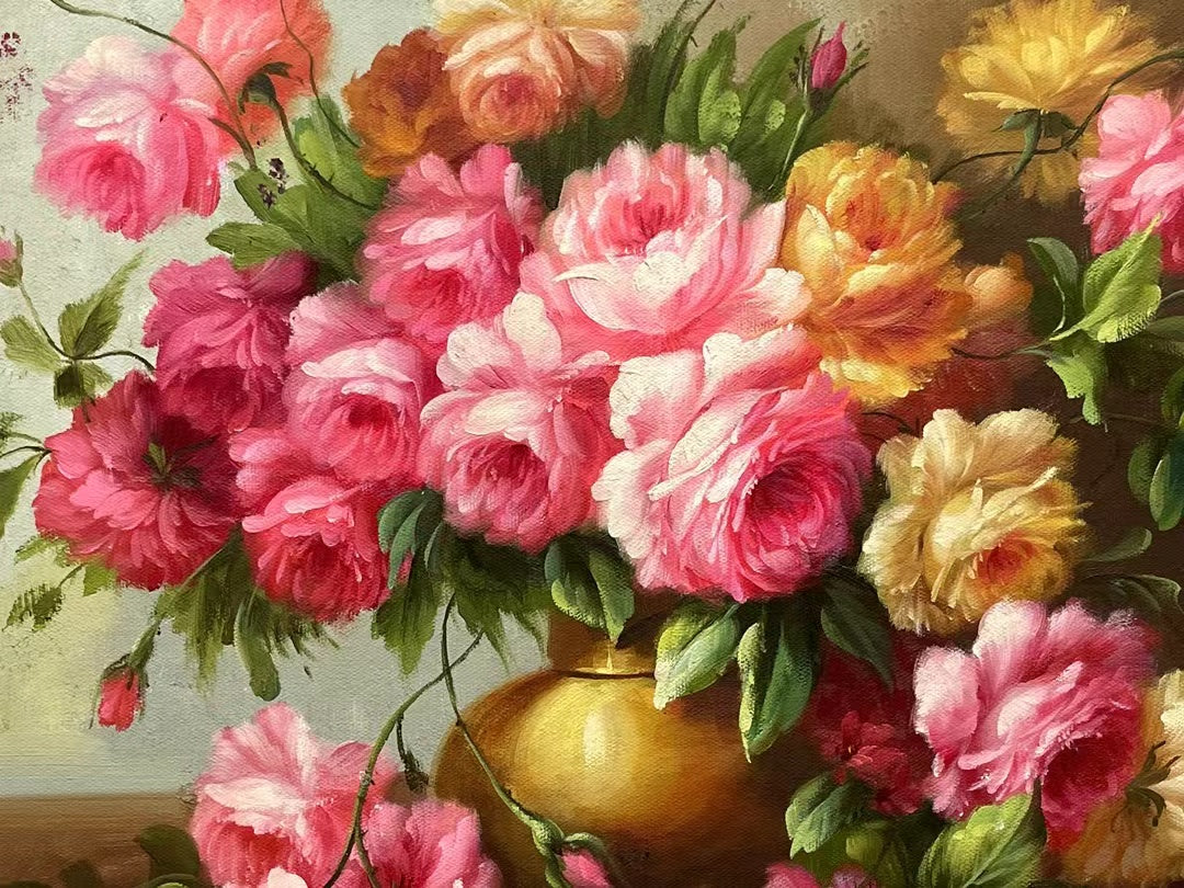 Peonies 100 Handmade Oil Painting on Canvas flower painting 20 by 24 M2036