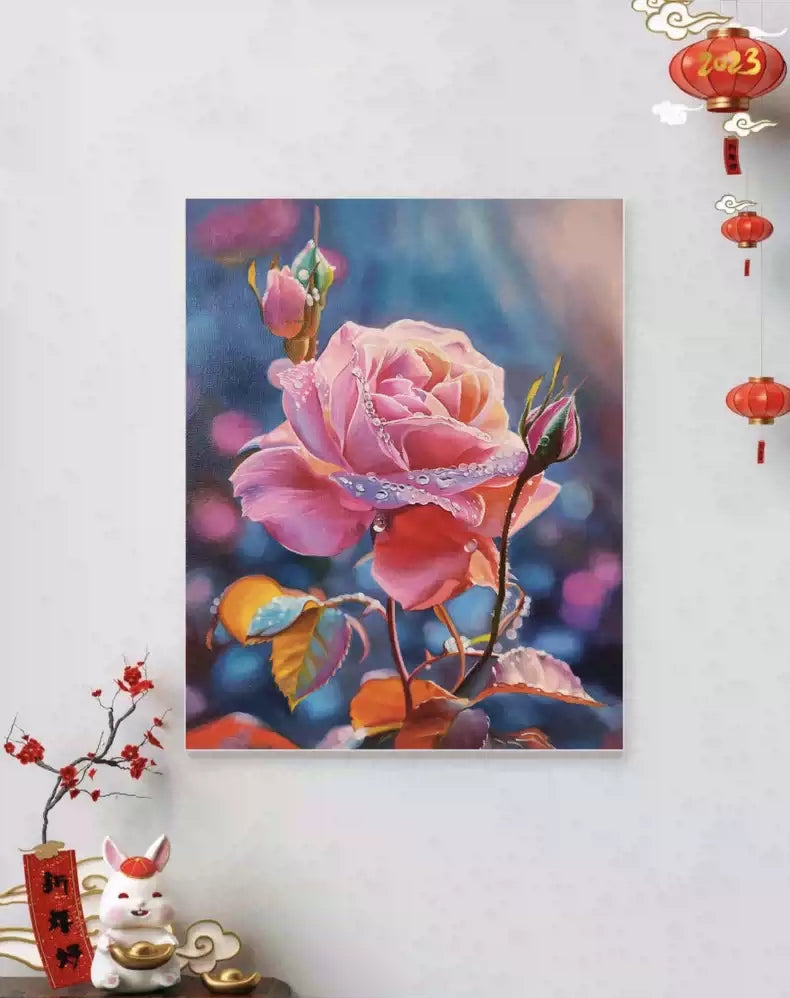 Realistic Flower 100% Handmade Oil Painting on Canvas Wall Decor 16 by 20 M2043