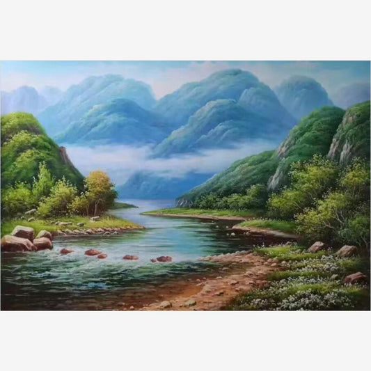 Handmade Landscape Oil Painting on canvas  Wall Art for Living Room 24 by 36 M3009