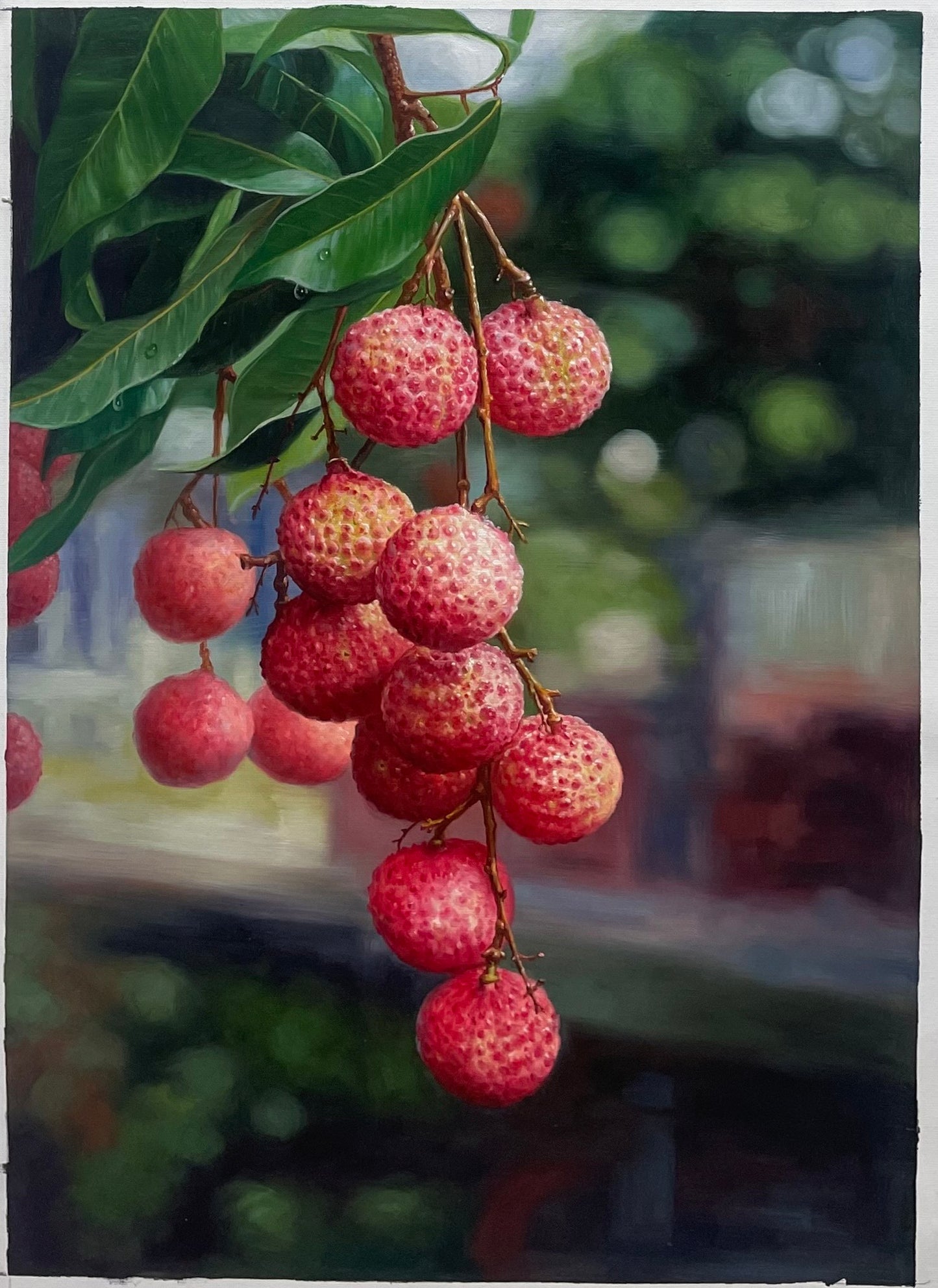 100 Handmade Oil Painting on Canvas Litchi Painting for House Decor 20 by 28 M2037