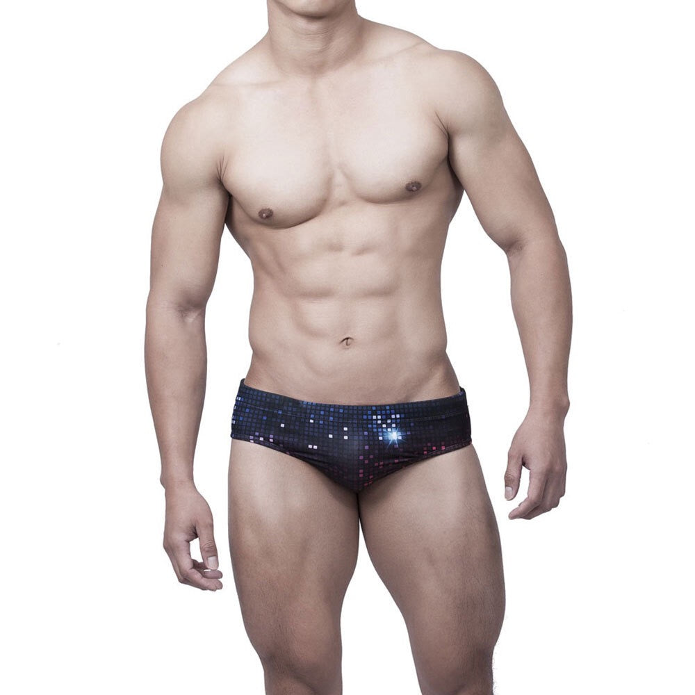 Star Mens Swimsuit Briefs Swimwear Male Sexy Swimming Board Beach Surfing Bikini U037