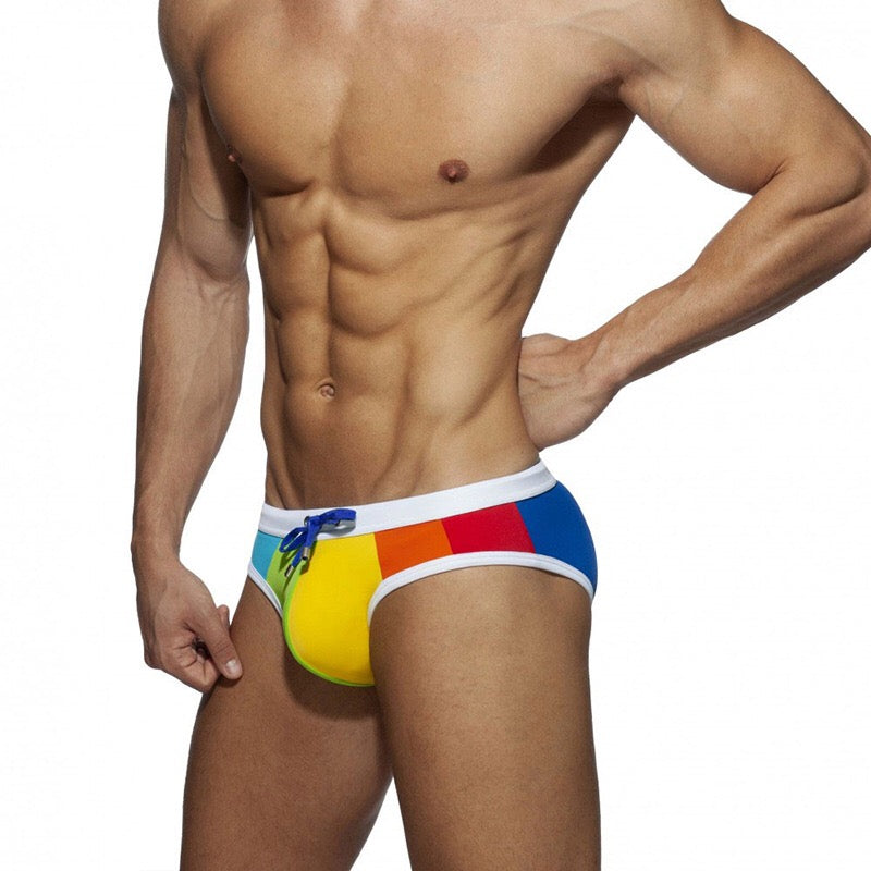 U043 Mens Swimsuit Briefs Swimwear Male Sexy Swimming Bikini Board Beach Surfing Swim Trunk