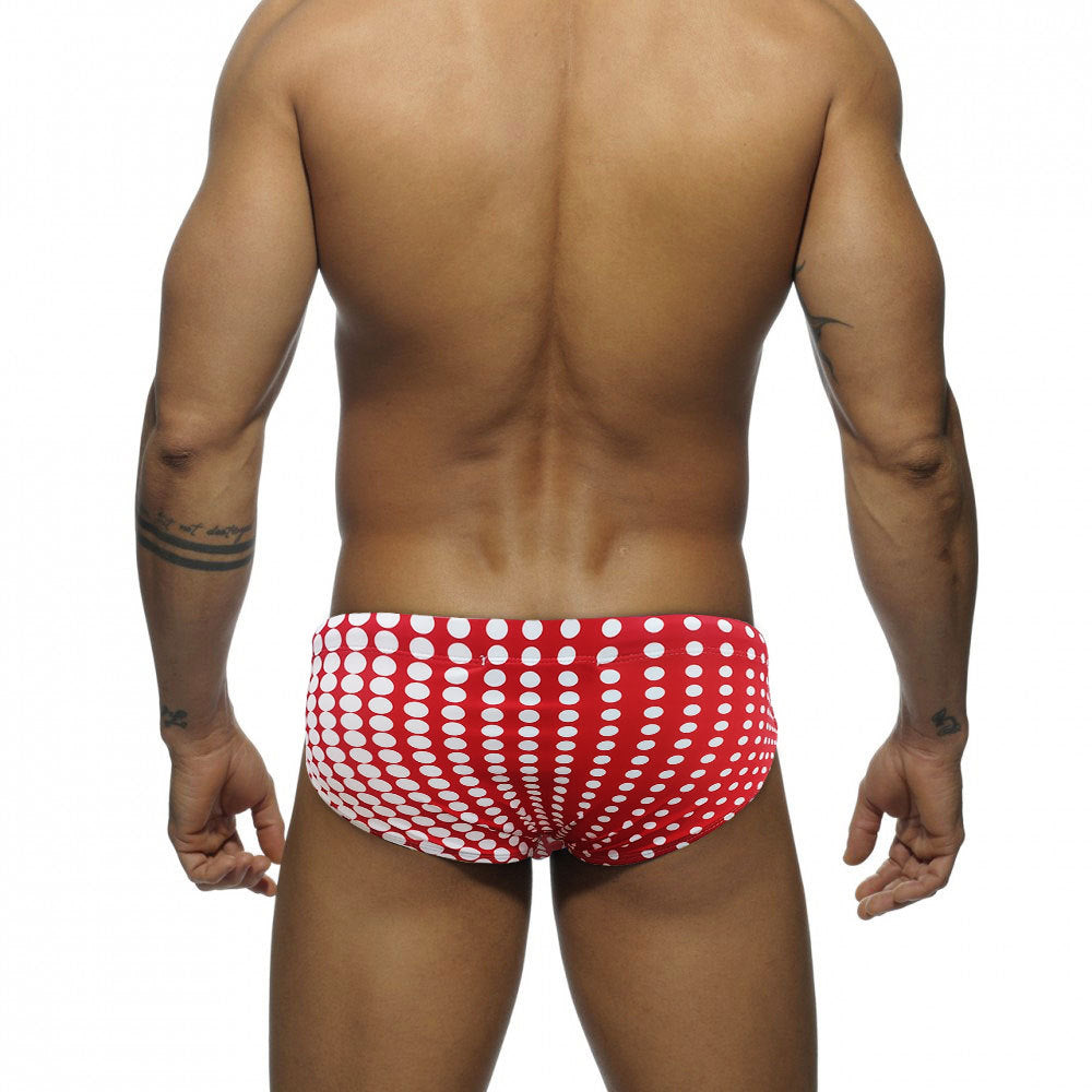 Circle Pattern Mens Swimsuit Briefs Swimwear Male Sexy Swimming Bikini U063