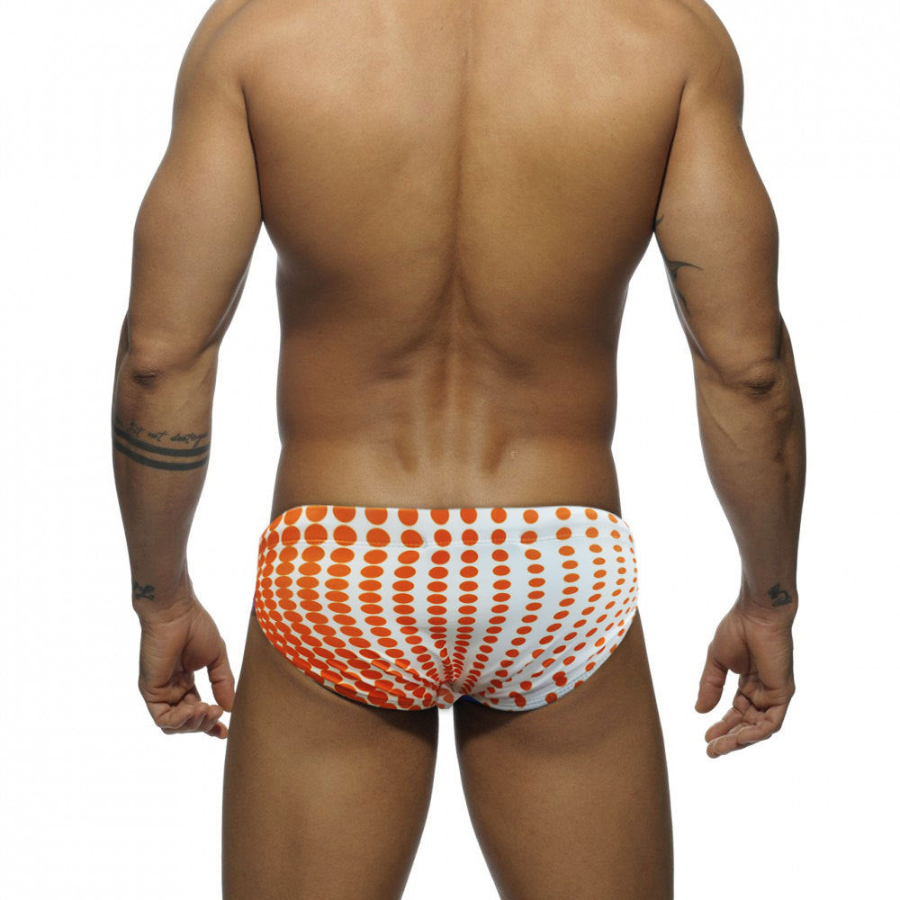 Circle Pattern Mens Swimsuit Briefs Swimwear Male Sexy Swimming Bikini U063