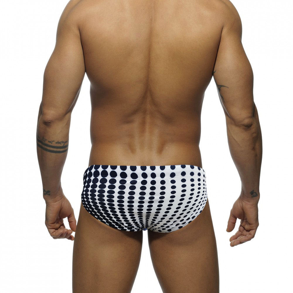 Circle Pattern Mens Swimsuit Briefs Swimwear Male Sexy Swimming Bikini U063