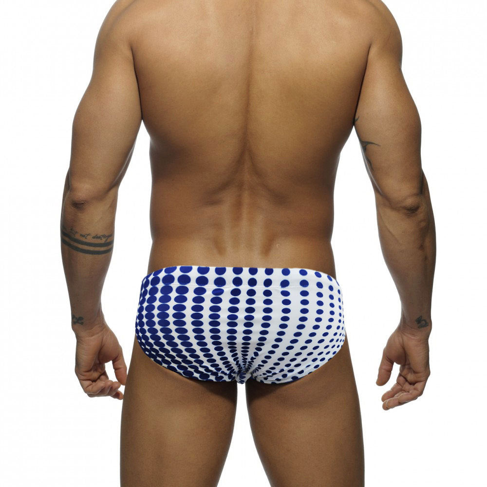 Circle Pattern Mens Swimsuit Briefs Swimwear Male Sexy Swimming Bikini U063