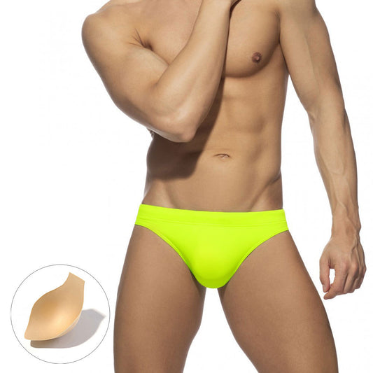 U096 Pure Color Mens Swimsuit Briefs Swimwear Male Sexy Swimming Bikini 11 colors