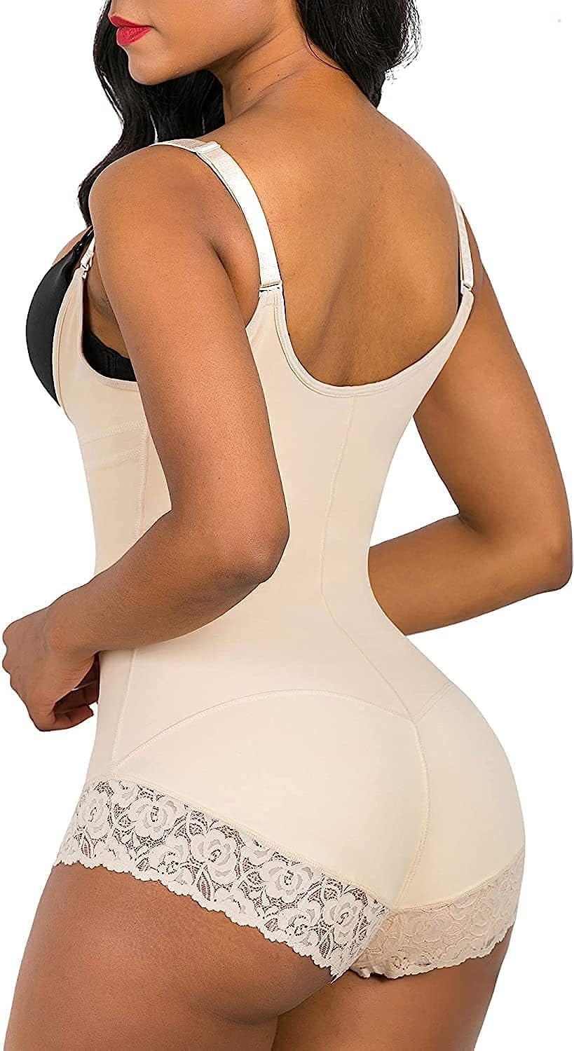 Shapewear for Women Tummy Control Fajas Colombianas Body Shaper Zipper Open Bust Bodysuit